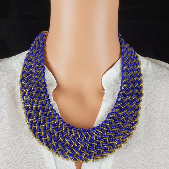 Handmade Jewelry - Kenyan Handmade Glass Maasaii Beads Necklace